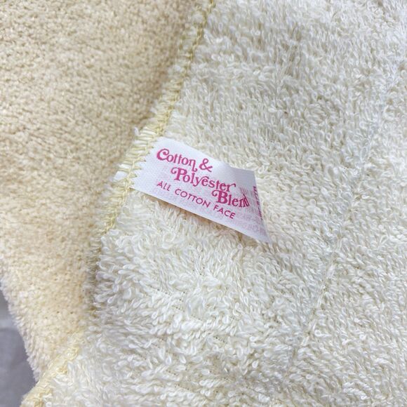 Vintage Saturday Knight Blue & Cream Floral Crochet-Trim Towel Sets of 2 New - Picture 7 of 10